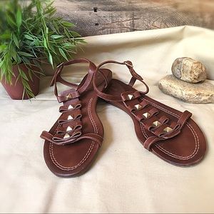 Kate Spade leather sandals with bows and studs